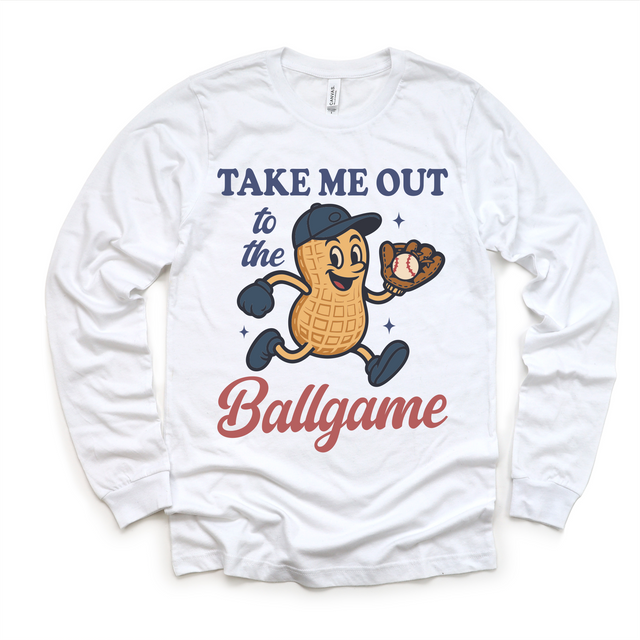 Baseball Take Me Out To The Ballpark Shirt - Peanut Baseball Tee - Madi Moosh Boutique