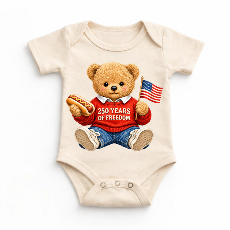 America 250 Bear Shirt β Patriotic Teddy Bear Tee β 250 Years Of Freedom Shirt β Kids 4th of July Outfit
