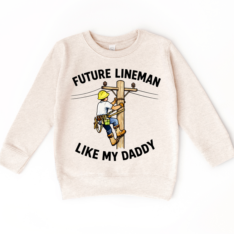 Future Lineman Kids Graphic Tee β Blue Collar Pride Shirt β Electrician Kid Outfit β Utility Worker Toddler Tee