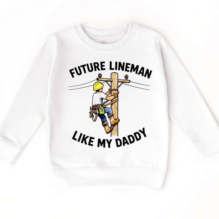 Future Lineman Kids Graphic Tee β Blue Collar Pride Shirt β Electrician Kid Outfit β Utility Worker Toddler Tee