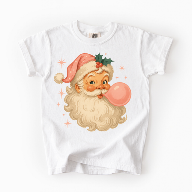 Santa Blowing Bubbles Christmas Unisex T-Shirt - Printed On Comfort Colors