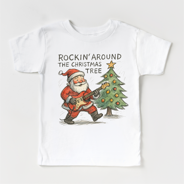 Rockin' Around The Christmas Tree T-Shirt - Kids Santa Shirt