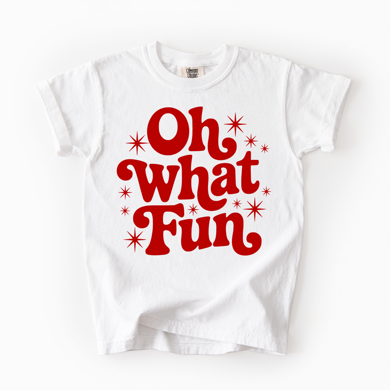 Oh What Fun Christmas Unisex T-Shirt - Printed On Comfort Colors