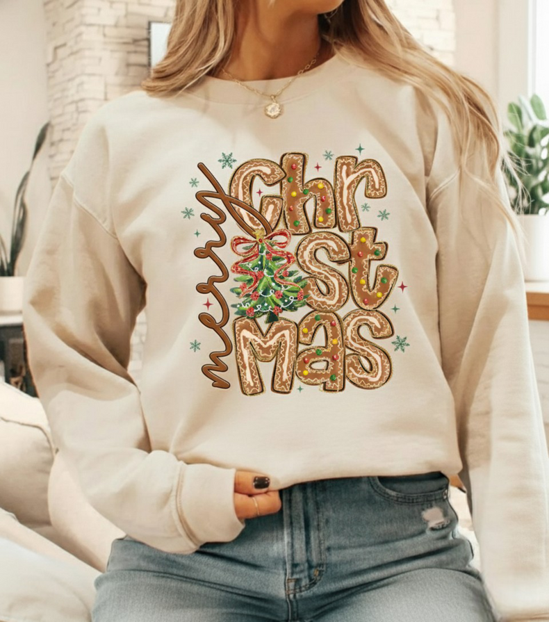 Merry Christmas Cookie Sweatshirt - Cookie Crew Christmas Sweater