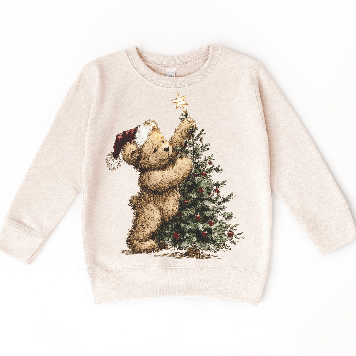 Santa and Rudolph North Pole Christmas graphic sweatshirt by Madi Moosh