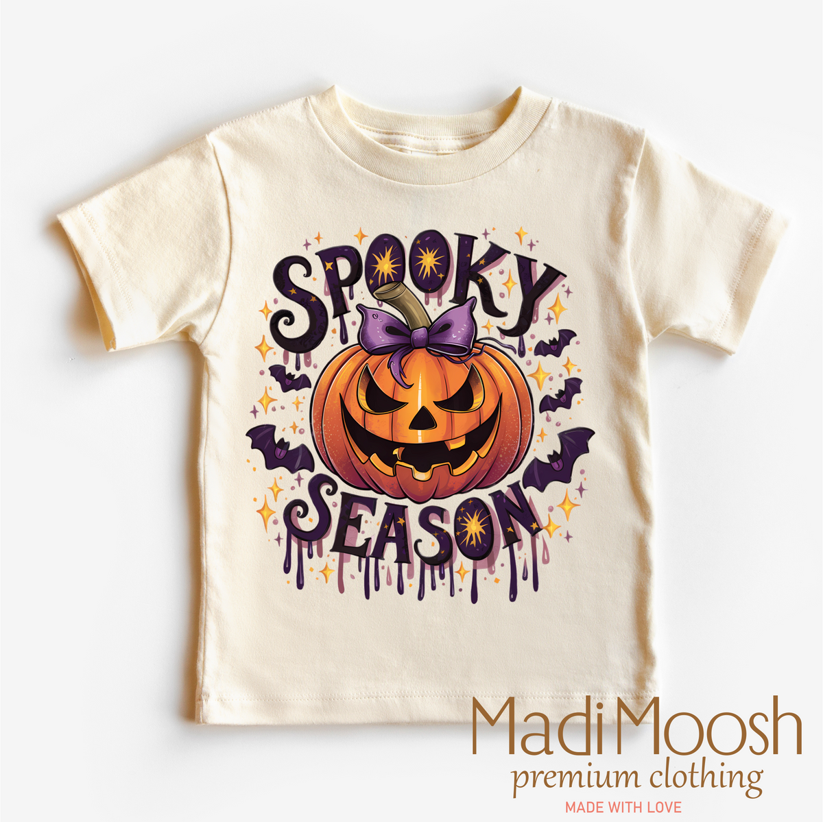 Spooky Season Pumpkin, Halloween graphic T-shirt by Madi Moosh