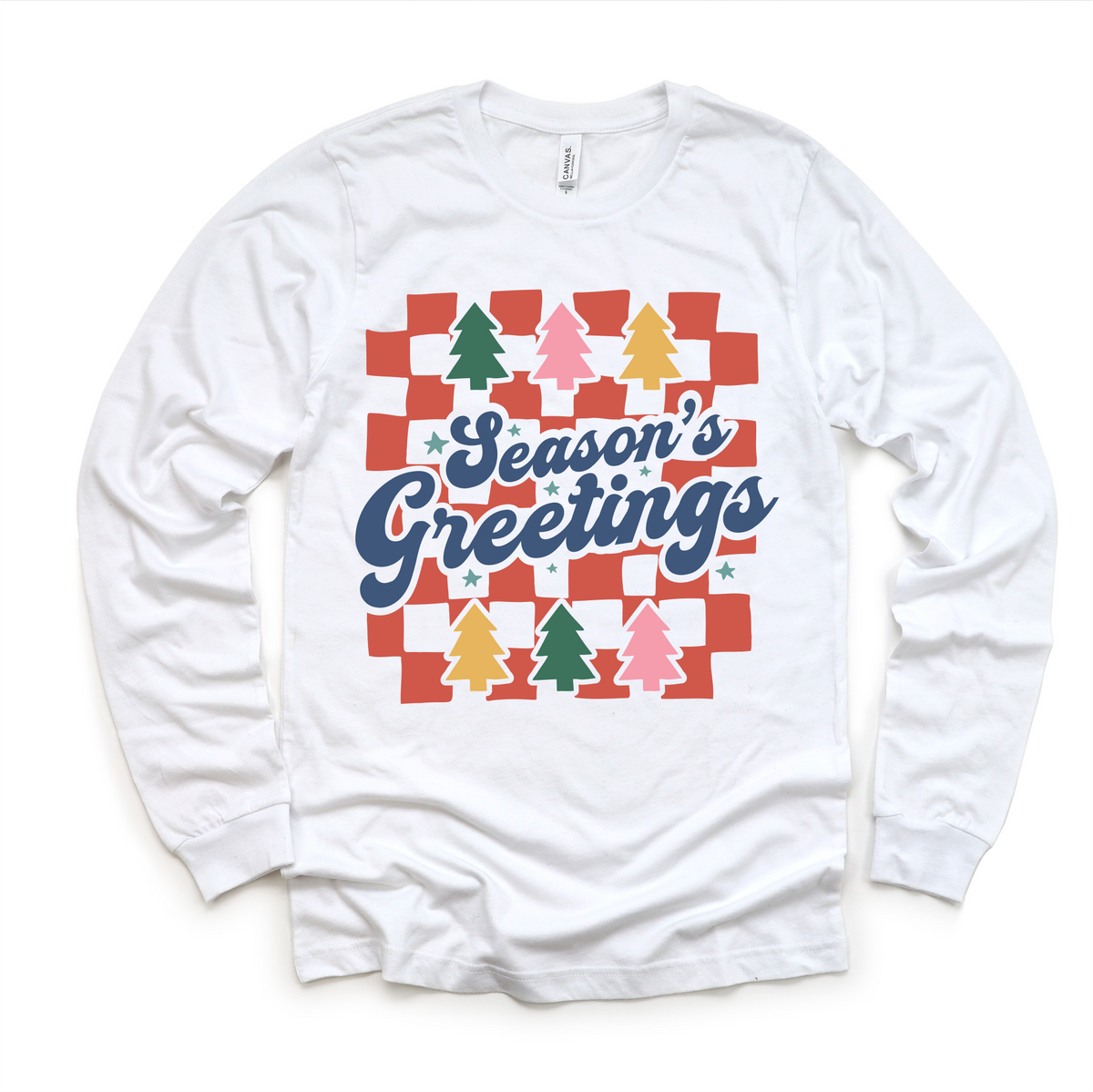 Boho Season's Greeting Christmas, Long Sleeve Tees & Sweatshirts graphic T-shirt by Madi Moosh