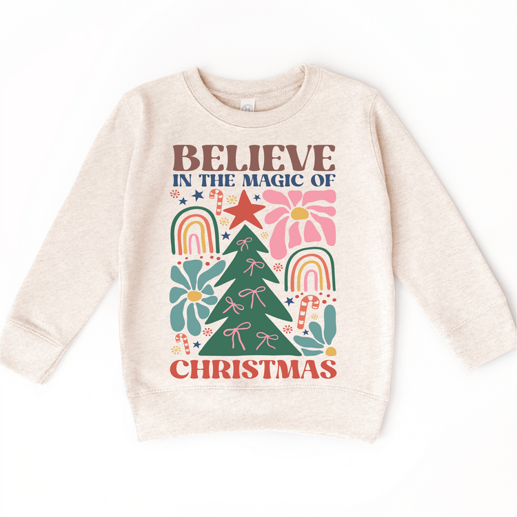 Boho Believe In The Magic Of Christmas Shirt - Long Sleeve Tees & Sweatshirts