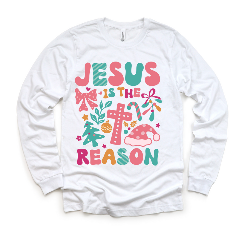 Boho Jesus Is The Reason Christmas Shirt - Long Sleeve Tees & Sweatshirts