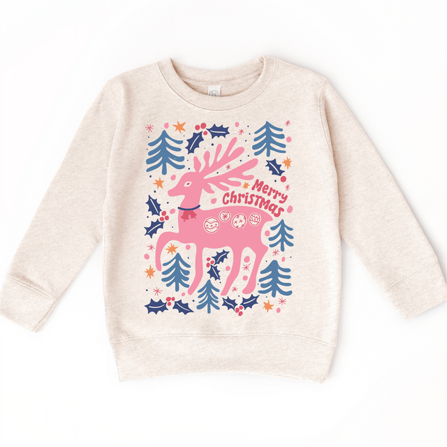 Boho Reindeer Christmas Shirt - Long Sleeve Tees & Sweatshirts