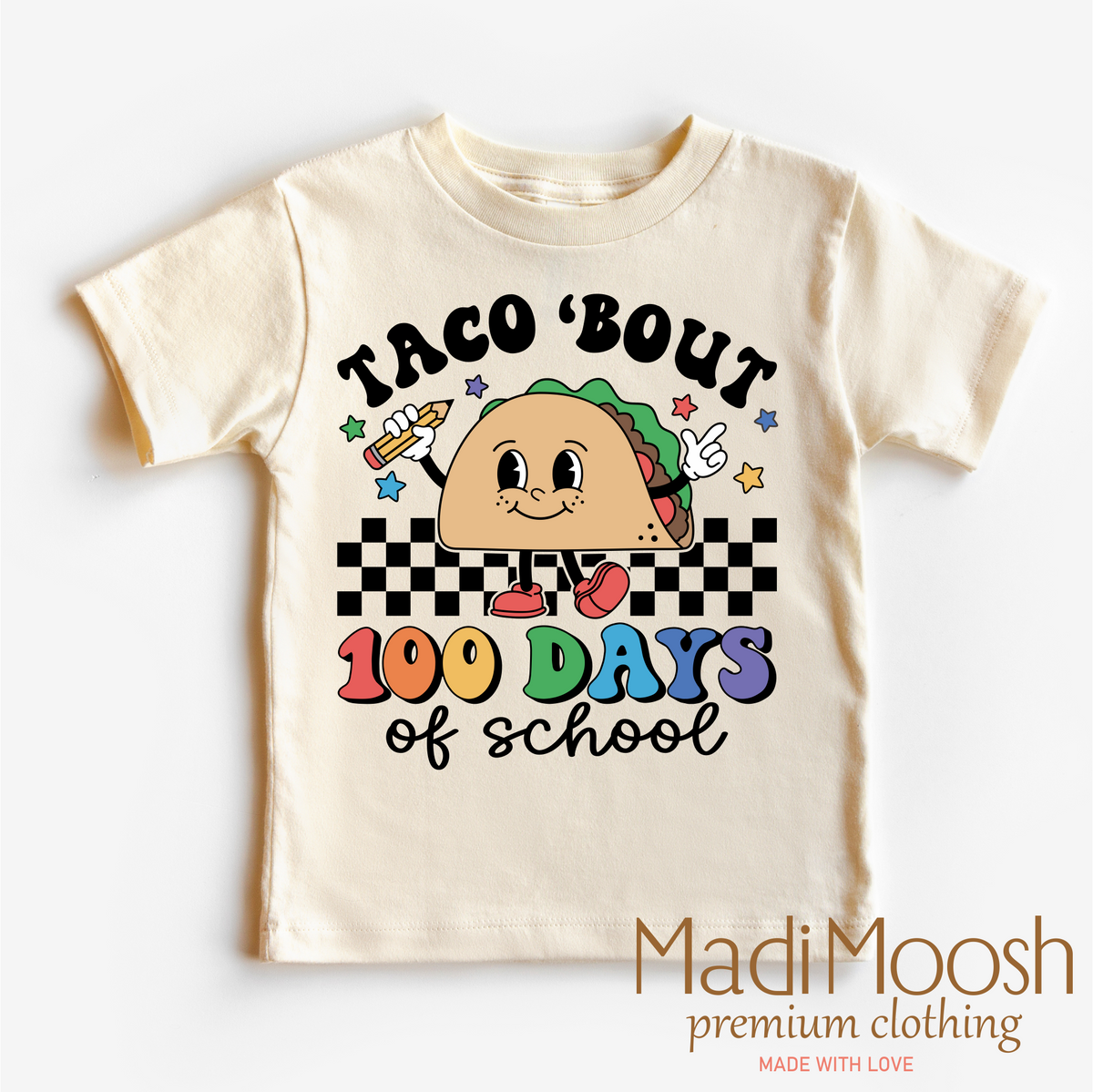 Taco Bout 100 Days Of School graphic T-shirt by Madi Moosh