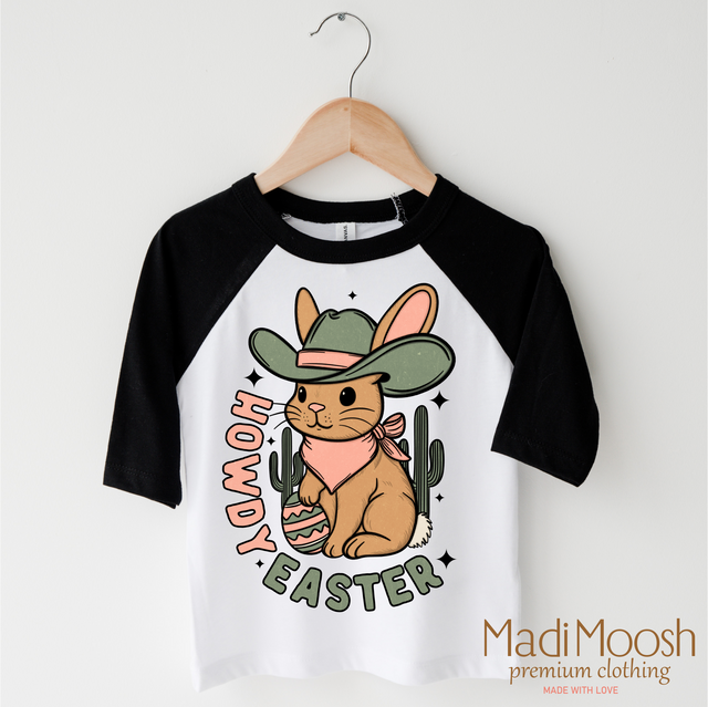 Howdy Easter Bunny Western Shirt - Kids Western Tee