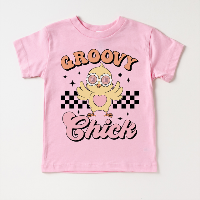 Groovy Chick Easter Shirt - Girls Retro Easter Tee
