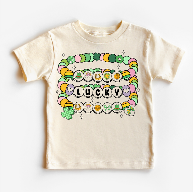 St. Patrick's Day Friendship Bracelet Shirt - Girls Lucky Tee