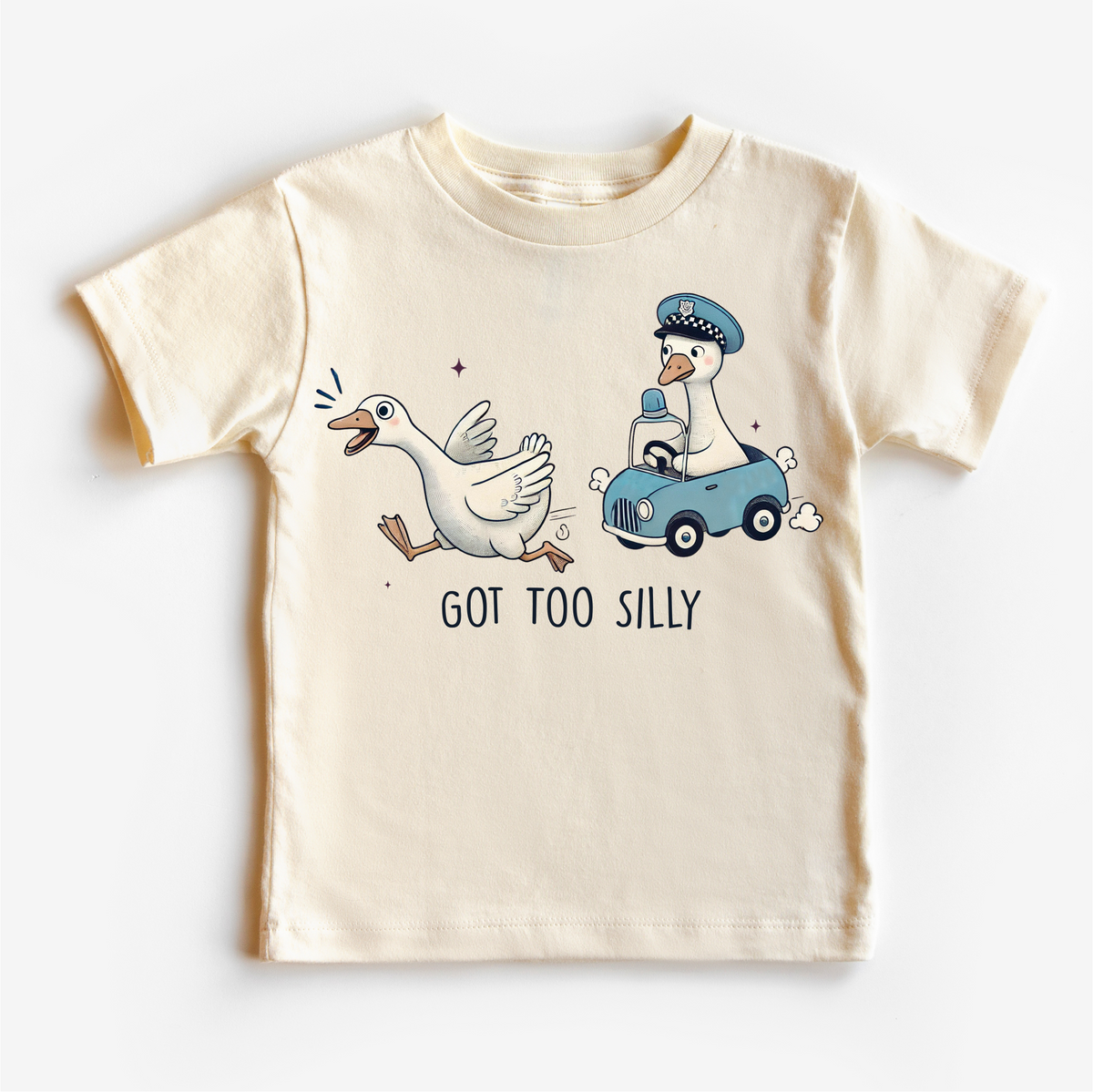 Got Too Silly Goose graphic T-shirt by Madi Moosh