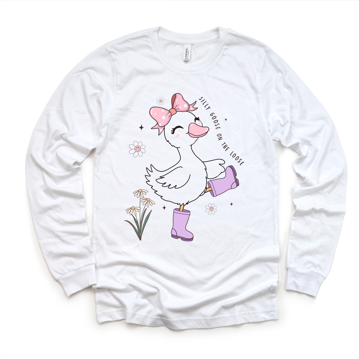 Girls Silly Goose On The Loose Shirt - Funny Kids Tee - Madi Moosh Boutique