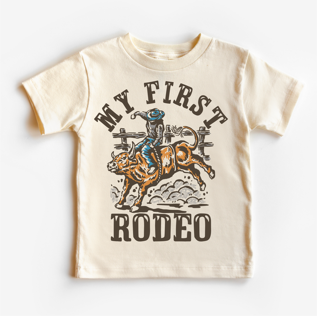My First Rodeo Birthday, Kids Western graphic T-shirt by Madi Moosh