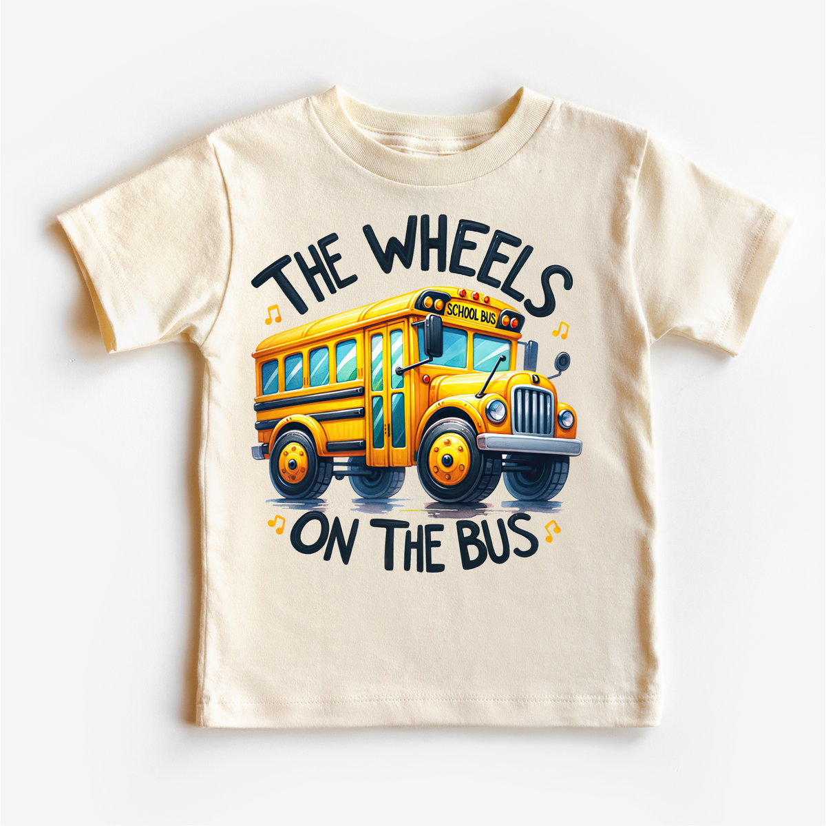 The Wheels On The Bus School, Kids School graphic T-shirt by Madi Moosh