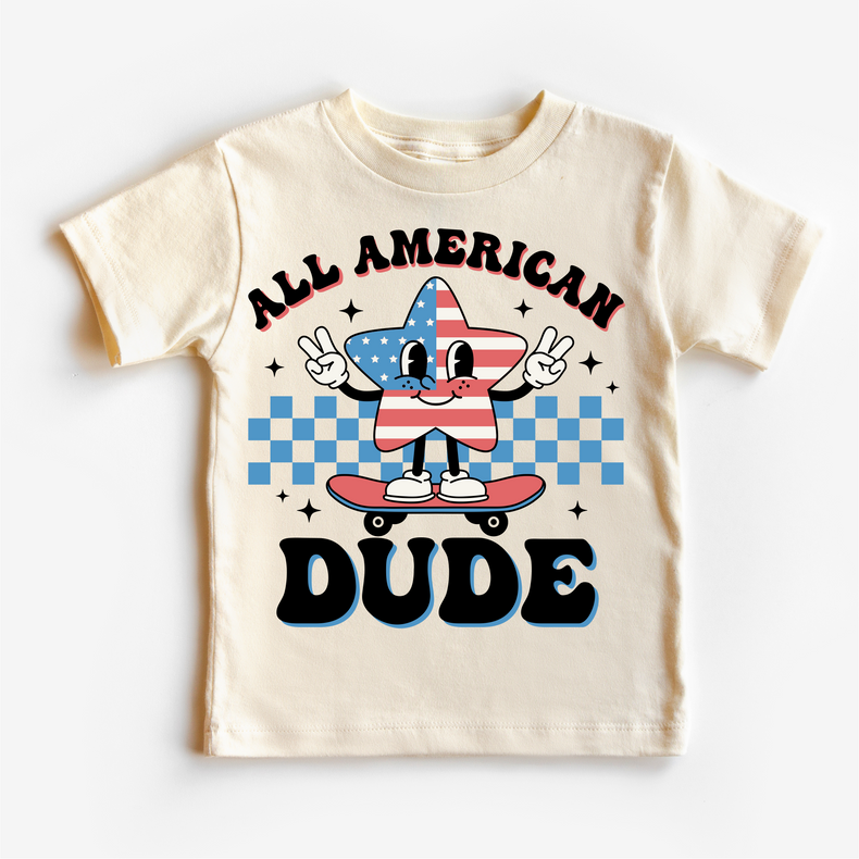 All American Dude 4th Of July, Independence Day graphic T-shirt by Madi Moosh