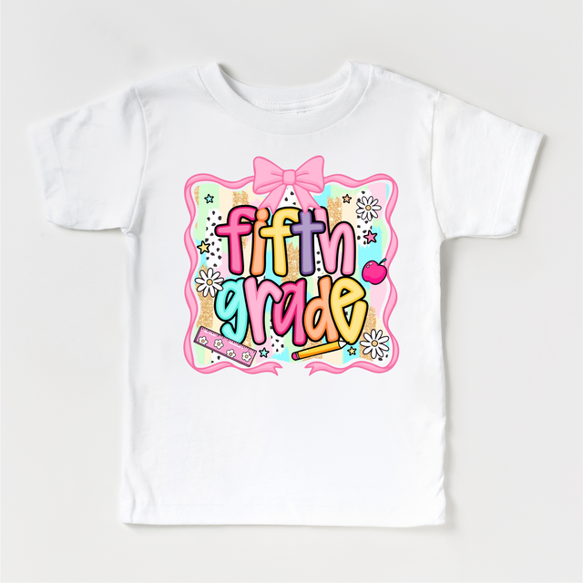 Girls 5th grade School Shirt - Back To School Tee