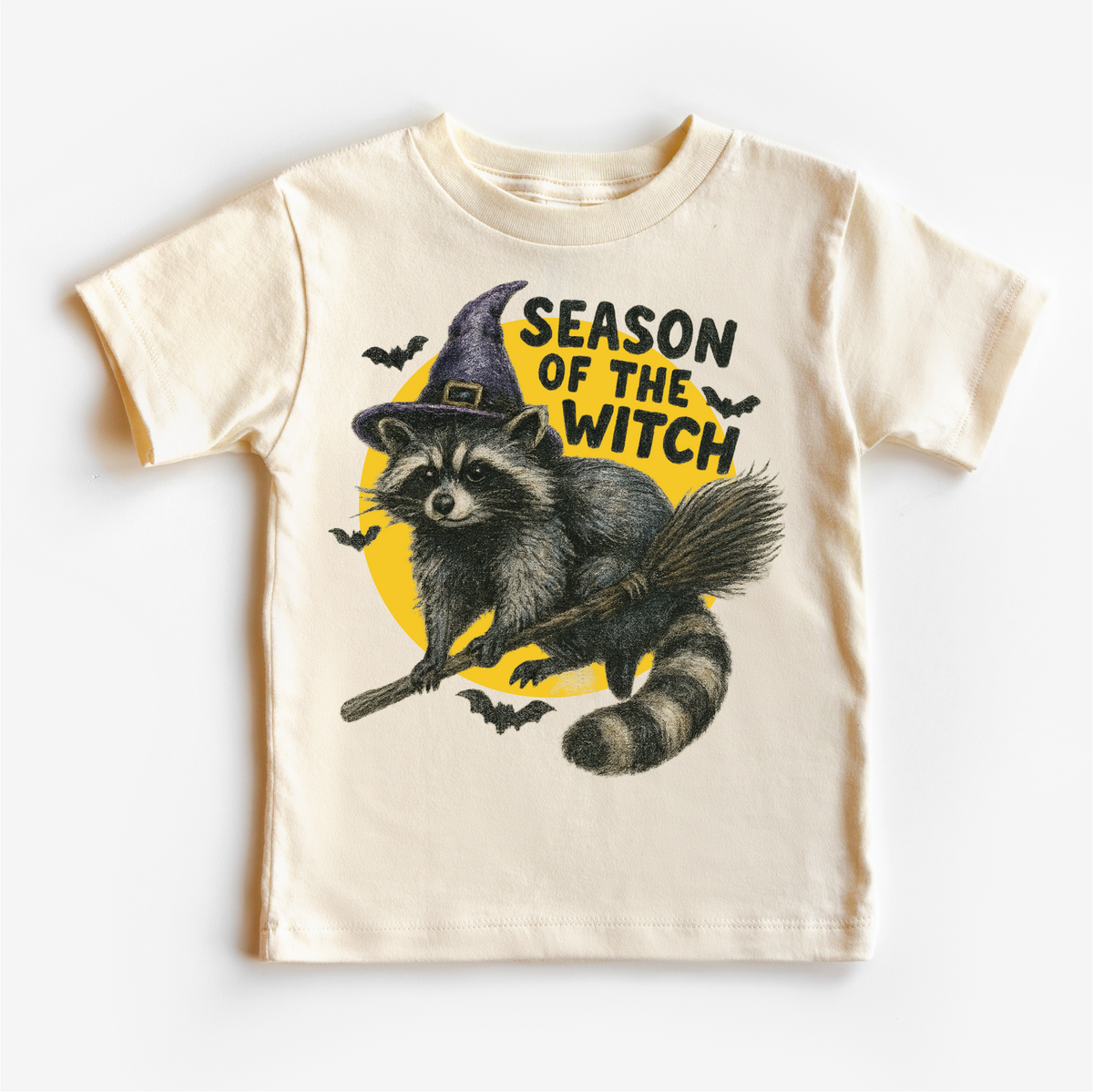 Season Of The Witch Raccoon Halloween, MU93 graphic T-shirt by Madi Moosh