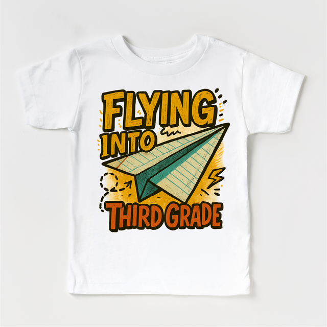 Flying Into Third Grade Back To School Shirt | First Day Of School Tee