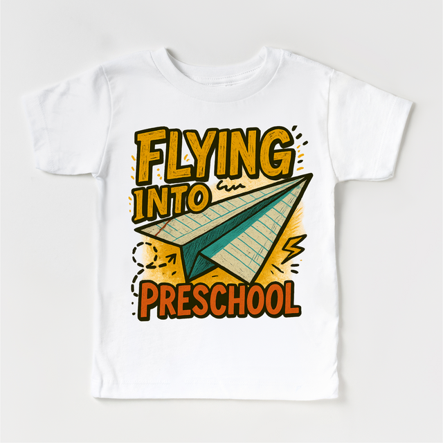 Flying Into Preschool Back To School Shirt | First Day Of School Tee