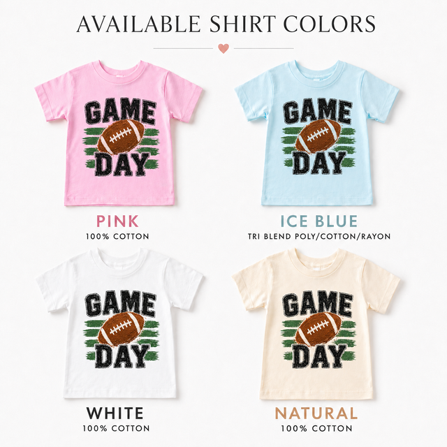 Kids Game Day Football Graphic Tee, Vintage Football Toddler Shirt, Game Day Sports Shirt