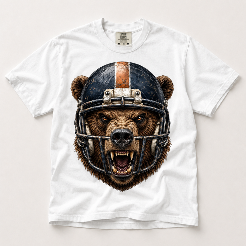 Bears Football Mascot Shirt, Fierce Game Day Graphic Tee, Comfort Colors Sports Shirt, Football Fan Gift