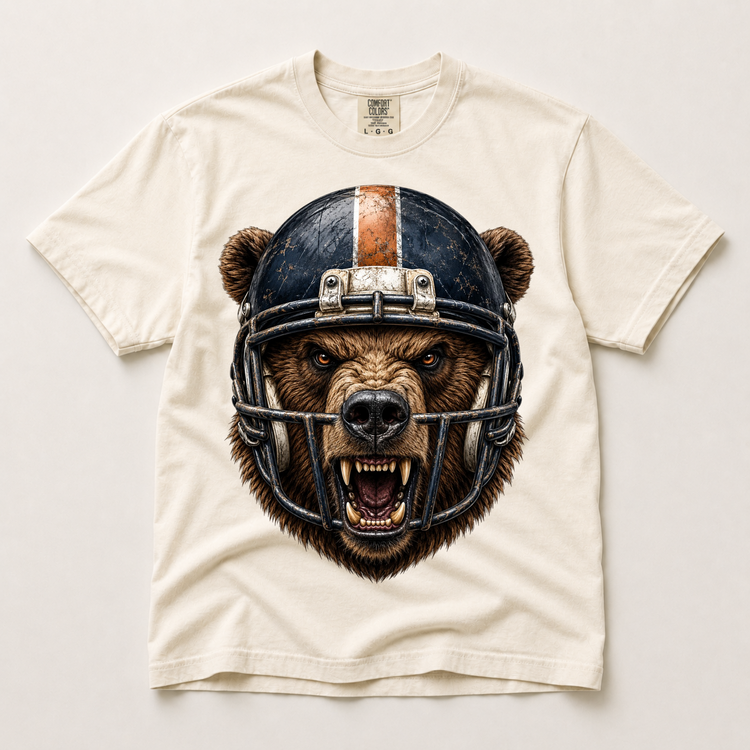 Bears Football Mascot Shirt, Fierce Game Day Graphic Tee, Comfort Colors Sports Shirt, Football Fan Gift