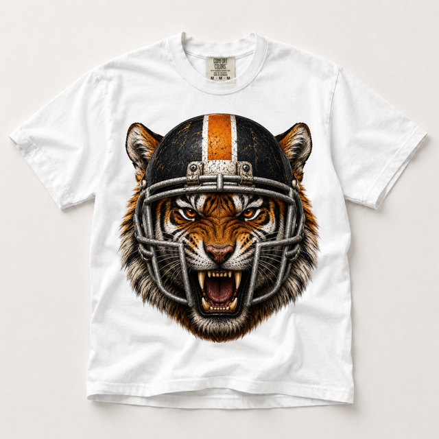 Tigers Football Mascot Shirt, Fierce Game Day Graphic Tee, Comfort Colors Sports Shirt, Football Fan Gift (Copy)