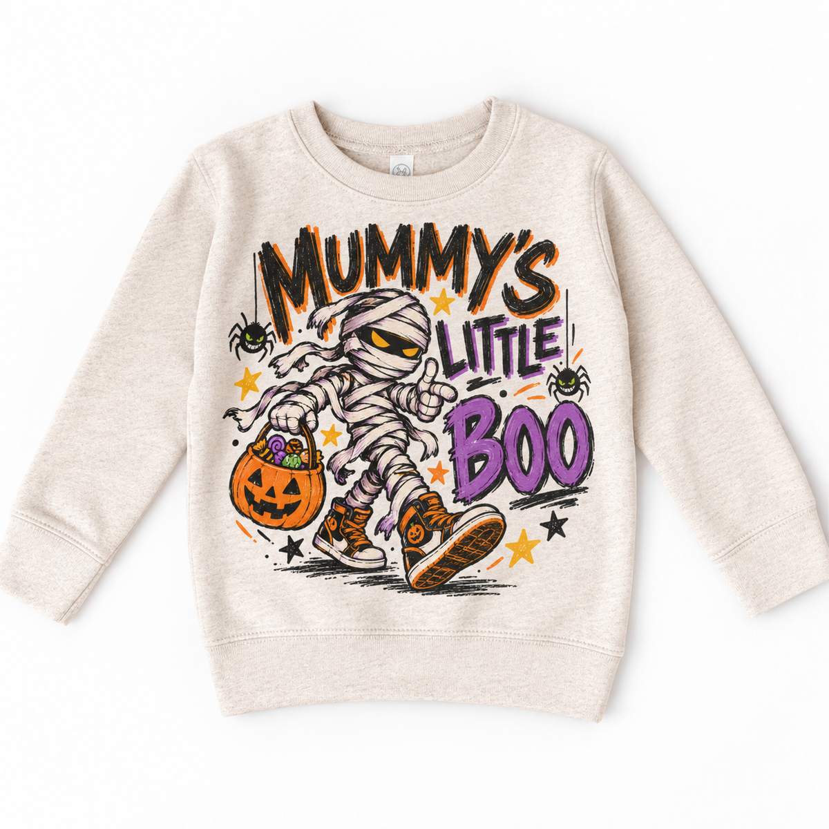 Mummy's Little Boo Halloween Shirt for Kids – natural youth sweatshirt