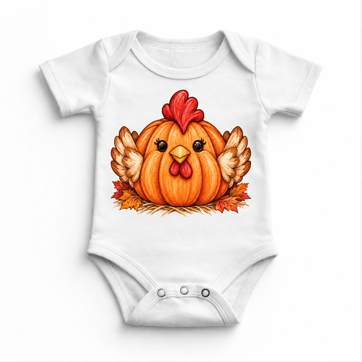 Pumpkin Chicken Shirt, Sweatshirt & Bodysuit - White Baby Bodysuit