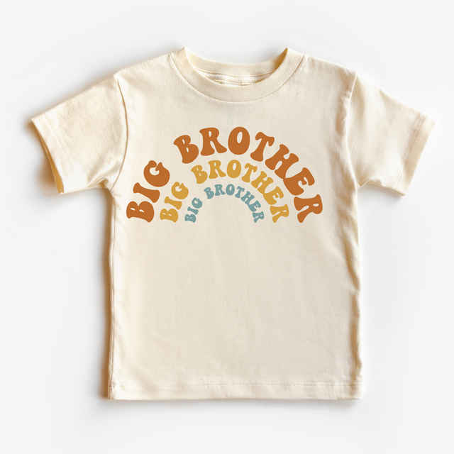 Retro Big Brother Siblings Family Shirt by Madi Moosh