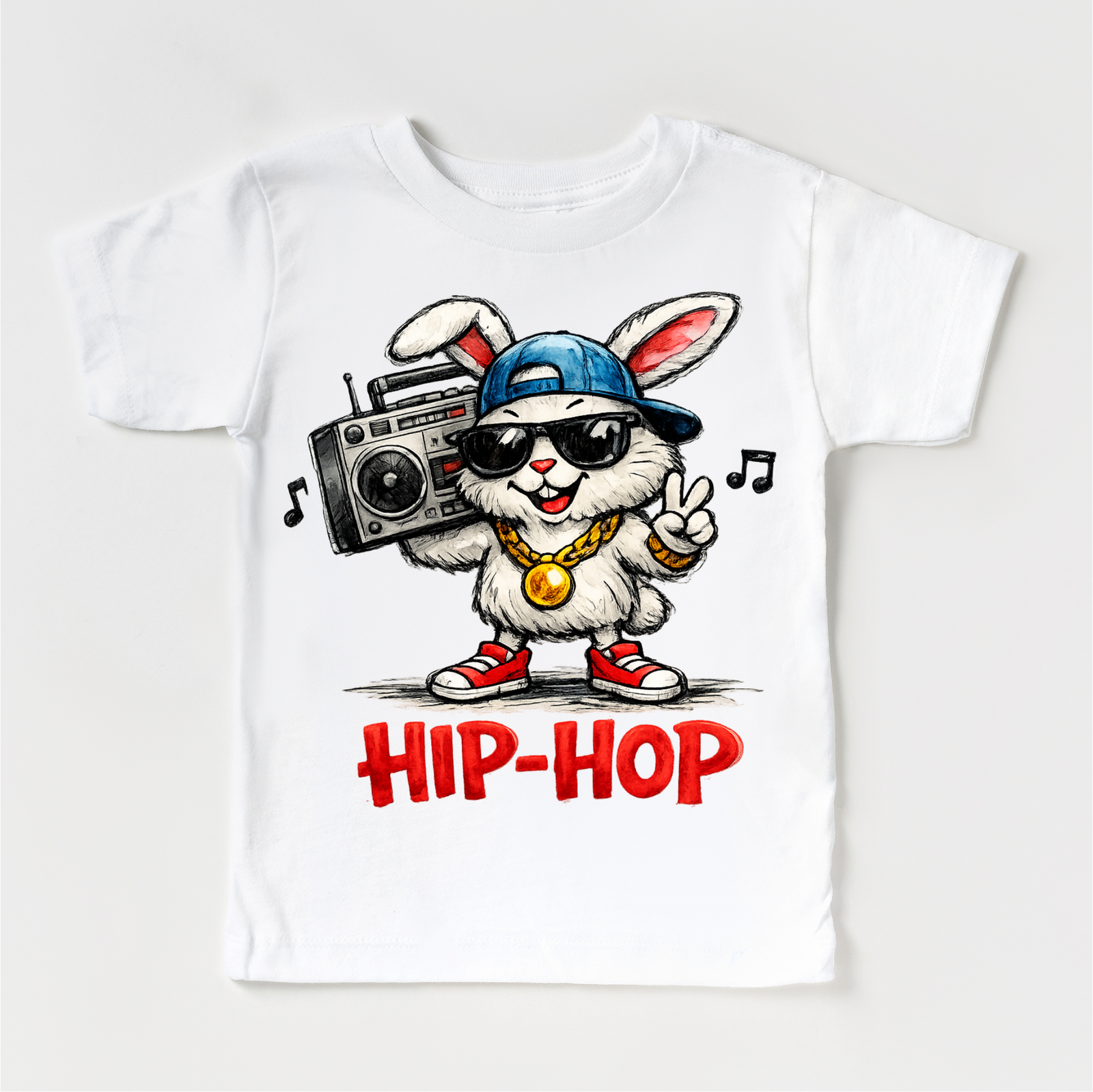 Hip-Hop Retro Easter Bunny Shirt: The Coolest Easter Tee for Kids