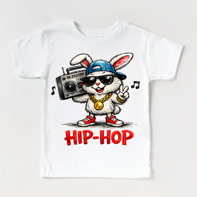 Hip-Hop Retro Easter Bunny Shirt: The Coolest Easter Tee for Kids