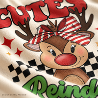 Illustrative close-up design preview of Cutest Reindeer at the Pole shirt