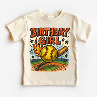 Girls Softball Birthday, Girls Birthday graphic T-shirt by Madi Moosh