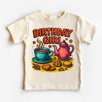 Girls Tea Party Birthday, Girls Birthday graphic T-shirt by Madi Moosh