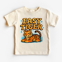 Easy Tiger Funny, Kids graphic T-shirt by Madi Moosh