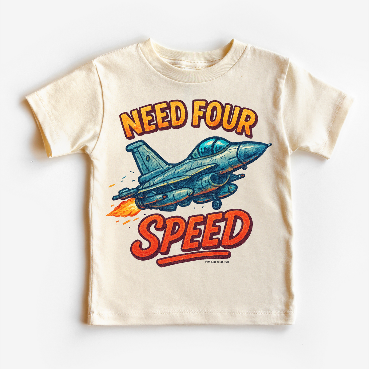 Need Four Speed Airplane Birthday, 4th Birthday graphic T-shirt by Madi Moosh