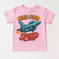 Need Four Speed Airplane Birthday design on a pink garment.