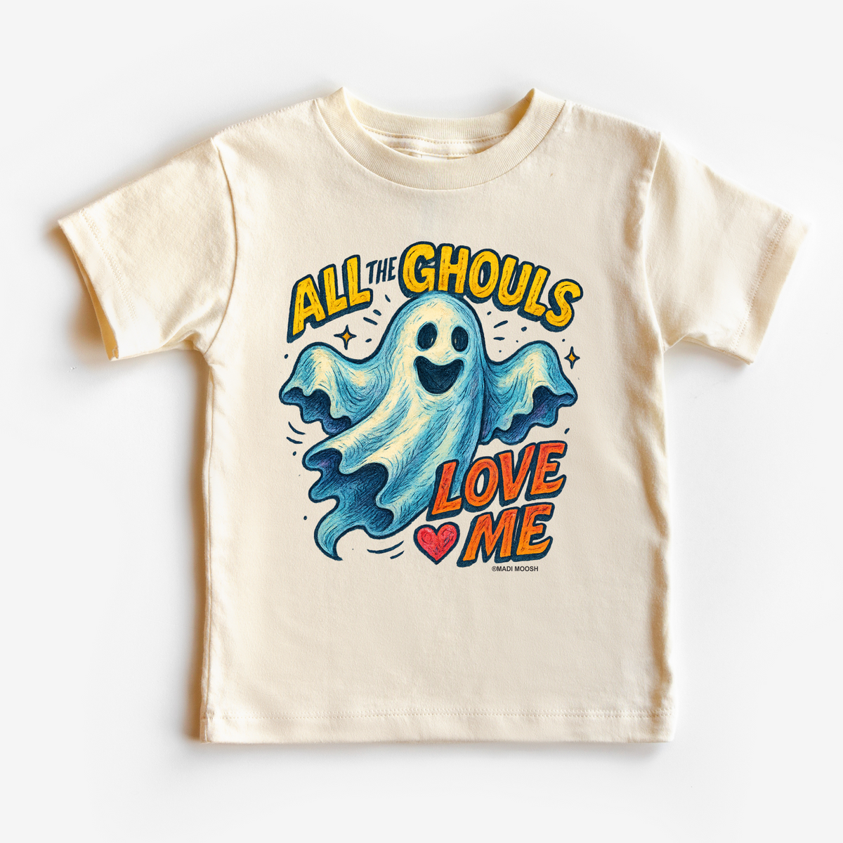 All The Ghouls Love Me Halloween graphic T-shirt by Madi Moosh