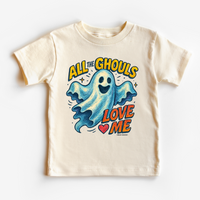 All The Ghouls Love Me Halloween graphic T-shirt by Madi Moosh