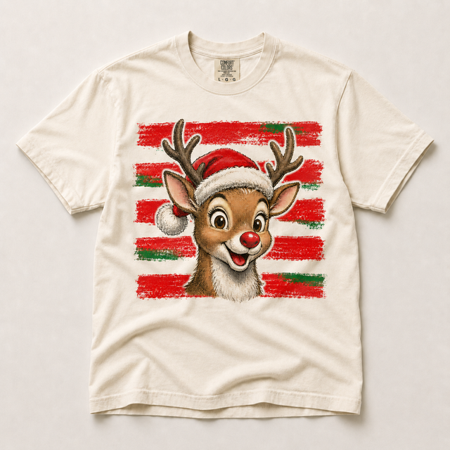 Christmas Reindeer Shirt in ivory