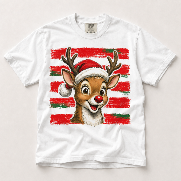 Christmas Reindeer Shirt in white