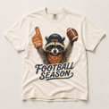 Football Season Raccoon Shirt in ivory