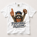 Football Season Raccoon Shirt in white