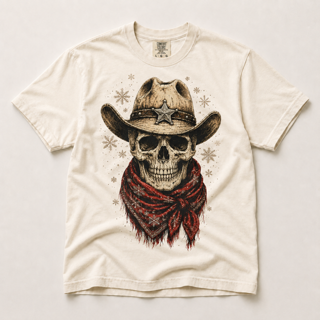 Cowboy Skull Shirt in ivory