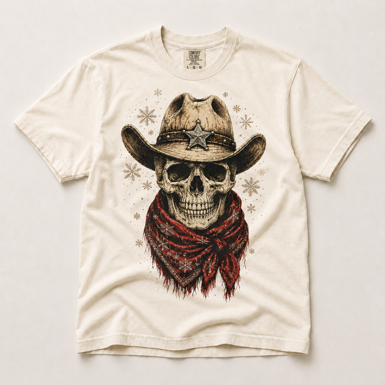 Cowboy Skull Shirt in ivory